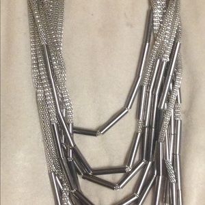 Ashley Stewart Silver Tone Rope Necklace